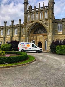 Transporting perishable goods in a van